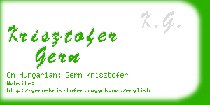 krisztofer gern business card